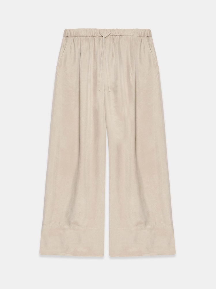 Mint Velvet Natural Drawstring Wide Leg Trousers - Image 2 of 3