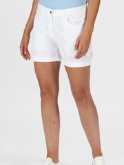 Regatta White Pemma 100% Cotton Shorts - Image 1 of 5