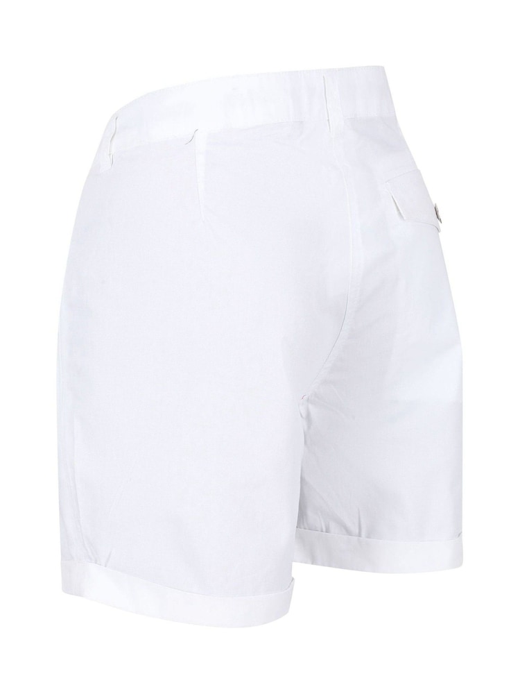 Regatta White Pemma 100% Cotton Shorts - Image 5 of 5