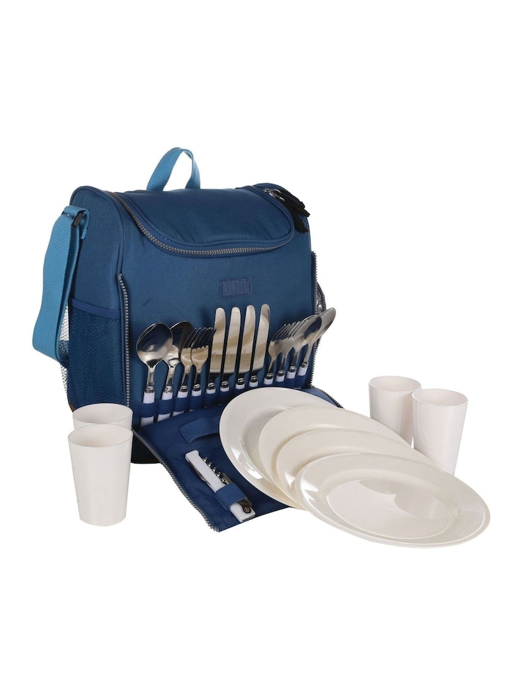 Regatta Blue Stamford 4 Person Picnic Set Cool bag - Image 1 of 1