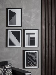 Gallery Home Set of 4 Gold Abstract Shapes Framed Wall Art - Image 1 of 2