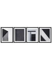 Gallery Home Set of 4 Gold Abstract Shapes Framed Wall Art - Image 2 of 2