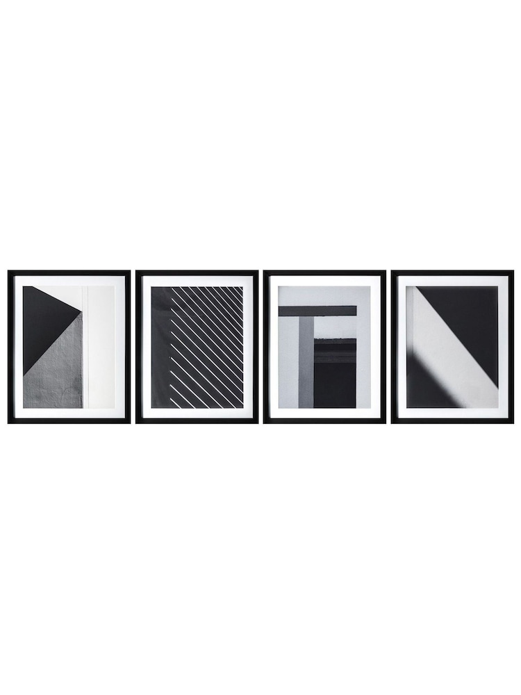 Gallery Home Set of 4 Gold Abstract Shapes Framed Wall Art - Image 2 of 2