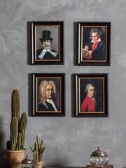 Gallery Home Set of 4 Gold Music Composers Framed Wall Art - Image 1 of 2