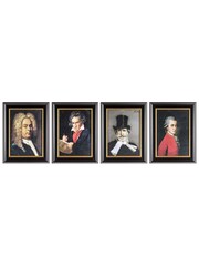 Gallery Home Set of 4 Gold Music Composers Framed Wall Art - Image 2 of 2