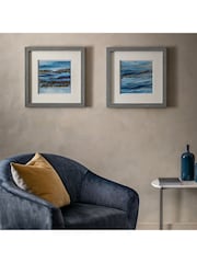 Gallery Home Set of 2 Gold Ocean Abstract Framed Wall Art - Image 1 of 15