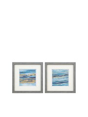 Gallery Home Set of 2 Gold Ocean Abstract Framed Wall Art - Image 9 of 15