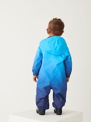 Blue Dip Dye Waterproof Fleece Lined Puddlesuit (3mths-7yrs) - Image 3 of 6