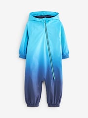 Blue Dip Dye Waterproof Fleece Lined Puddlesuit (3mths-7yrs) - Image 5 of 6