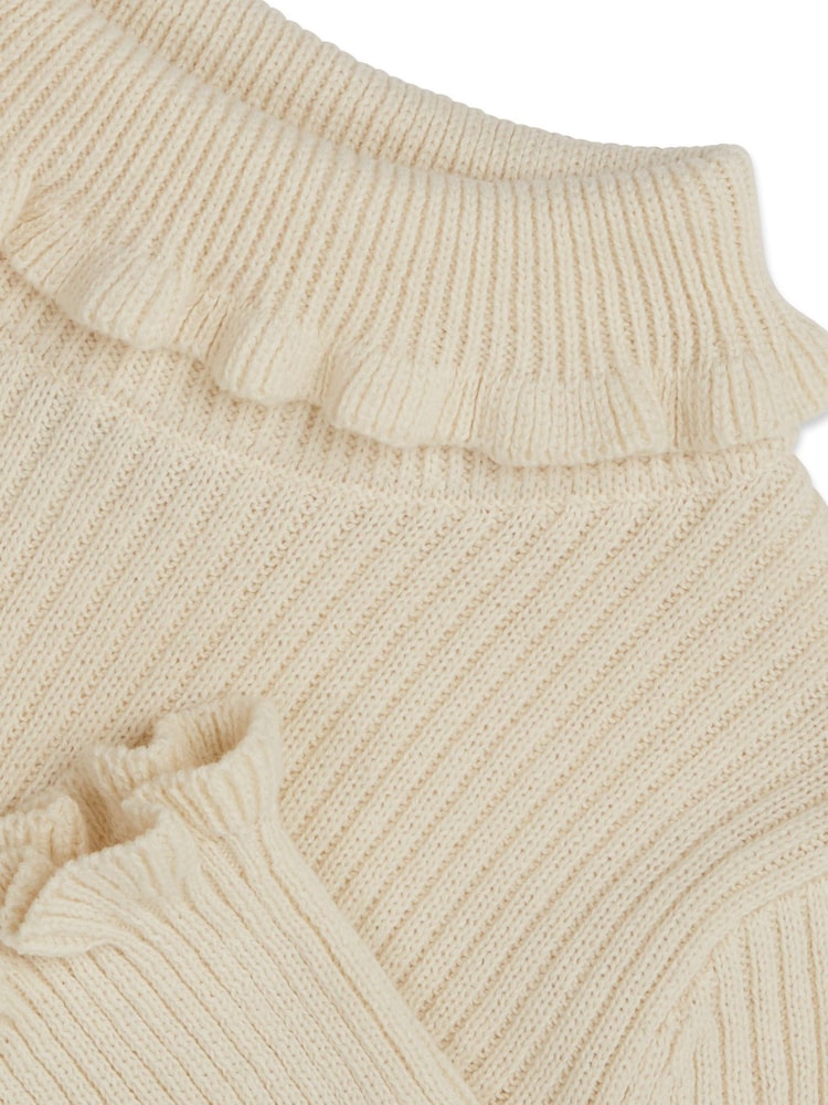 M&Co Natural Frill Roll Neck Jumper - Image 5 of 5 M&Co Natural Frill Roll Neck Jumper - Image 5 of 5