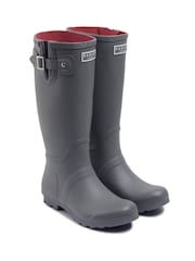 رمادي - Radley Long Alba Hi Matte Black Wellies - صورة 2 من 4