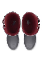 رمادي - Radley Long Alba Hi Matte Black Wellies - صورة 3 من 4