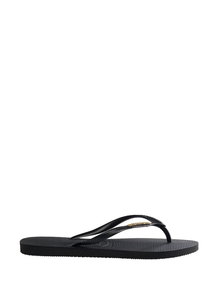 Havaianas Slim Logo Metallic Flip Flops - Image 2 of 6 Havaianas Slim Logo Metallic Flip Flops - Image 2 of 6