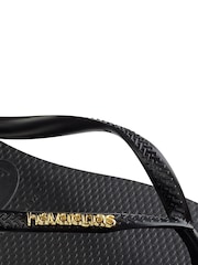 Havaianas Slim Logo Metallic Flip Flops - Image 5 of 6