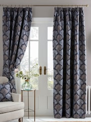 Ashley Wilde Blue Kimpton Blackout Pencil Pleat Curtains - Image 1 of 1