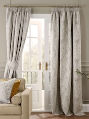 Ashley Wilde Cream Ashridge Blackout Pencil Pleat Curtains - Image 1 of 1