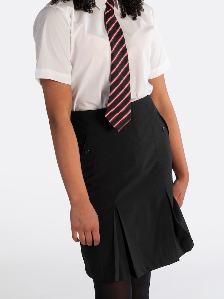 Trutex Black Twin Pleat Skirt - Image 1 of 4