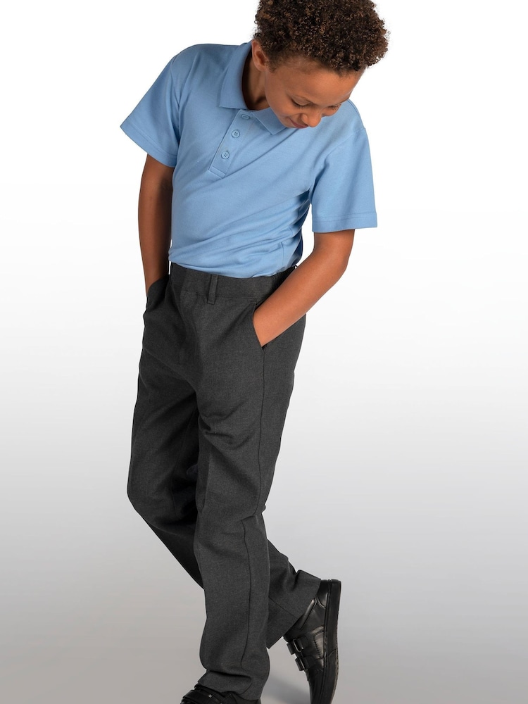 Trutex Junior Boys Grey Classic Fit School Trousers - Image 1 of 5