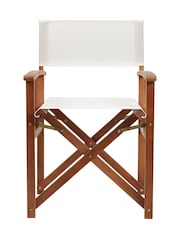 Charles Bentley Cream Garden Wooden Directors Chairs - Image 4 of 6