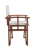 Charles Bentley Cream Garden Wooden Directors Chairs - Image 5 of 6