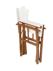 Charles Bentley Cream Garden Wooden Directors Chairs - Image 6 of 6