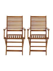 Charles Bentley Natural Garden Wooden Directors Chairs - Image 5 of 5