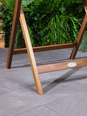 Charles Bentley Natural Natural Garden Eucalyptus Square Wooden Folding Side Table - Image 2 of 6