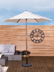 Charles Bentley Cream Garden Wooden Parasol - Image 1 of 3