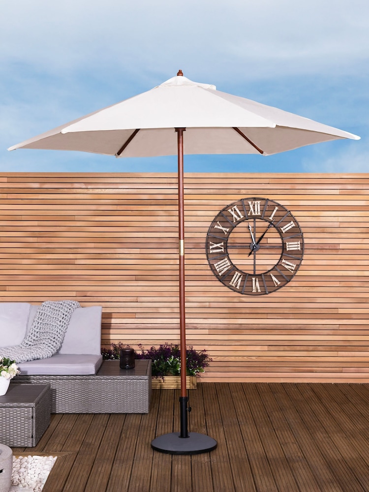Charles Bentley Cream Garden Wooden Parasol - Image 1 of 3