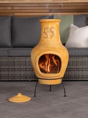 Charles Bentley Terracotta Terracotta Garden Lizard Design Clay Chiminea - Image 1 of 6