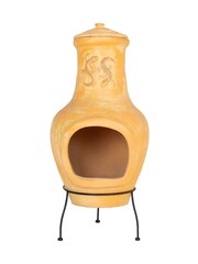 Charles Bentley Terracotta Terracotta Garden Lizard Design Clay Chiminea - Image 3 of 6