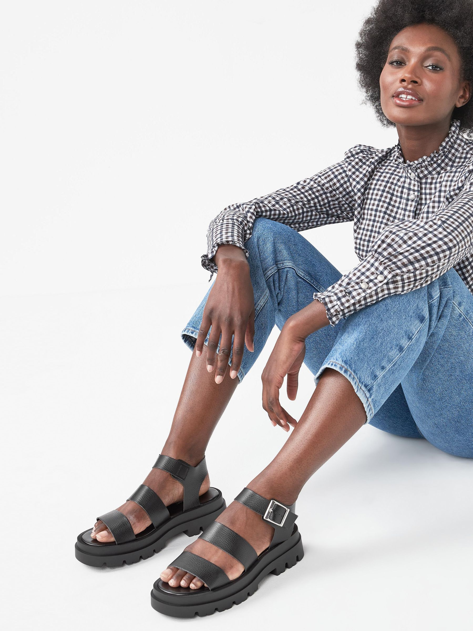 Sandales noires semelle epaisse online