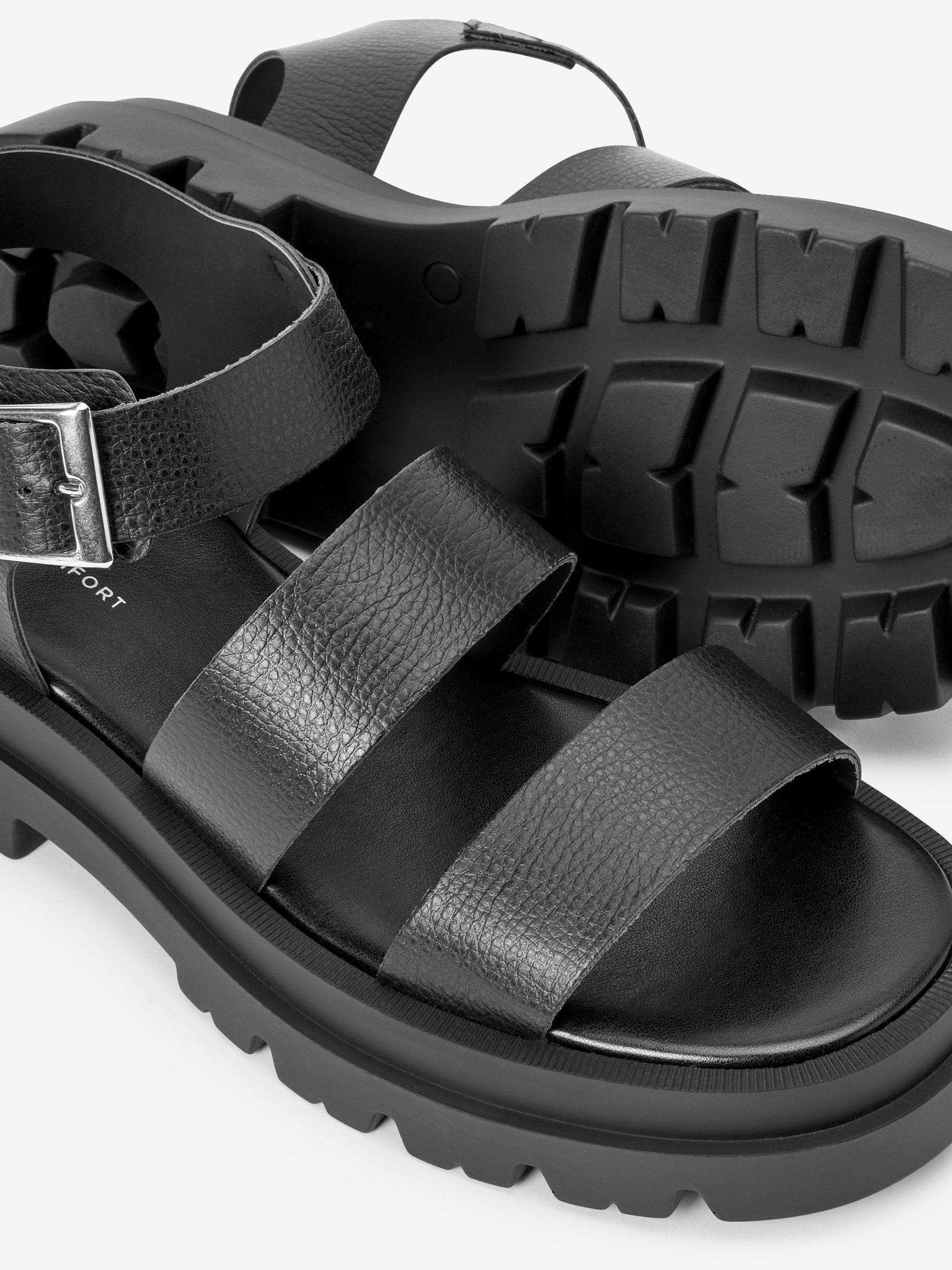 Sandales noires semelle epaisse store