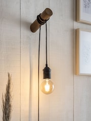 Brown Bronx Plug In Wall Light - Image 1 of 8