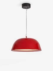Jasper Conran London Red Domed Pendant With Diffuser - Image 1 of 6