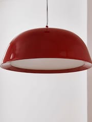 Jasper Conran London Red Domed Pendant With Diffuser - Image 4 of 6