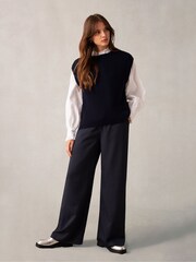 Ro&Zo Oversize Blue Knit Tank Top - Image 3 of 6