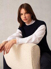 Ro&Zo Oversize Blue Knit Tank Top - Image 4 of 6