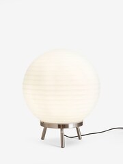 Jasper Conran London White Ribbed Glass Floor Lamp - Image 4 of 4