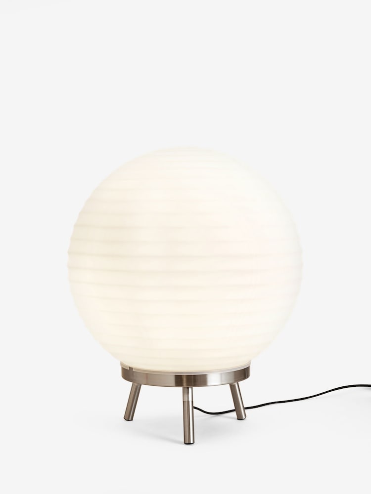 Jasper Conran London White Ribbed Glass Floor Lamp - Image 4 of 4