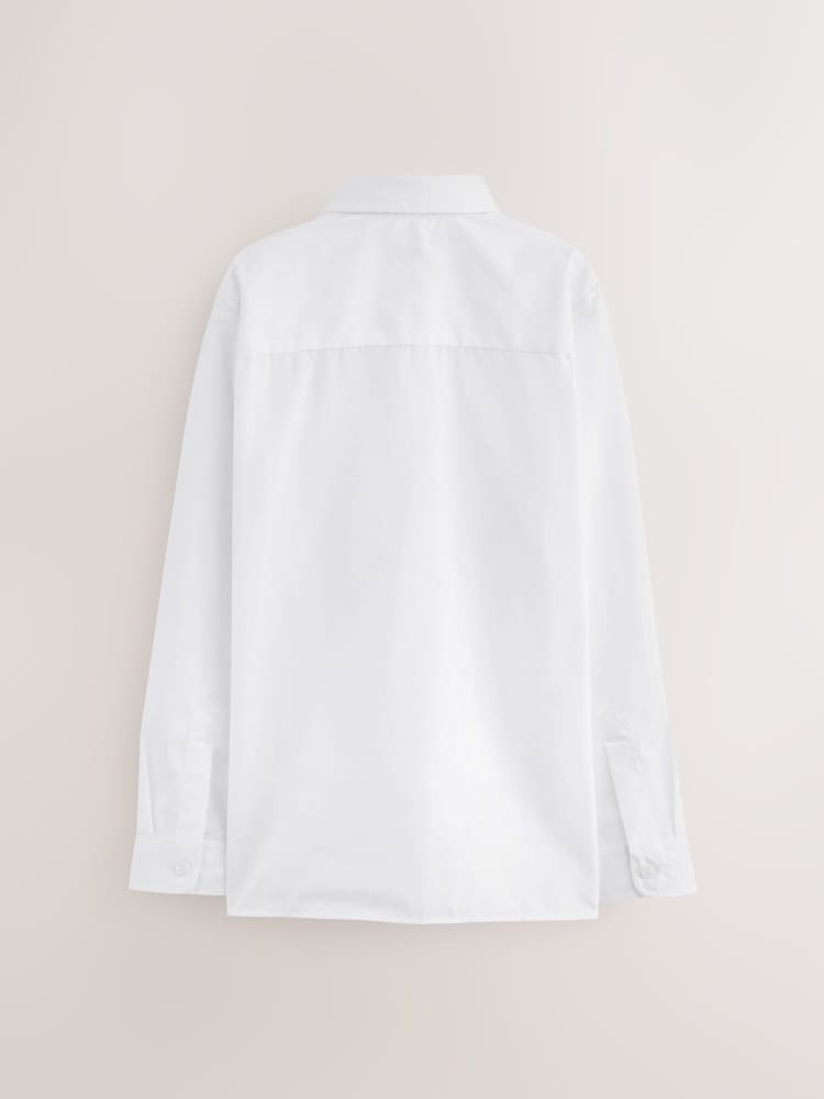 White Regular Fit Long Sleeve School 2 Pack Shirts (3-17yrs) - Image 10 of 10 White Regular Fit Long Sleeve School 2 Pack Shirts (3-17yrs) - Image 10 of 10
