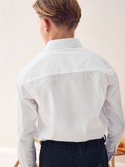 White Regular Fit 2 Pack Long Sleeve School Shirts (3-17yrs) - Image 6 of 9