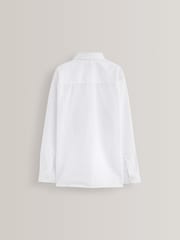 White Regular Fit 2 Pack Long Sleeve School Shirts (3-17yrs) - Image 9 of 9