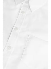 White Regular Fit 5 Pack Short Sleeve School Shirts (3-17yrs) - Image 5 of 5