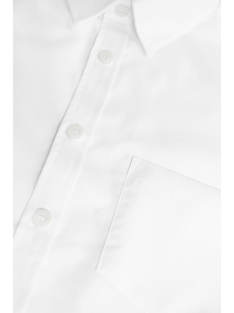White Regular Fit 5 Pack Short Sleeve School Shirts (3-17yrs) - Image 5 of 5