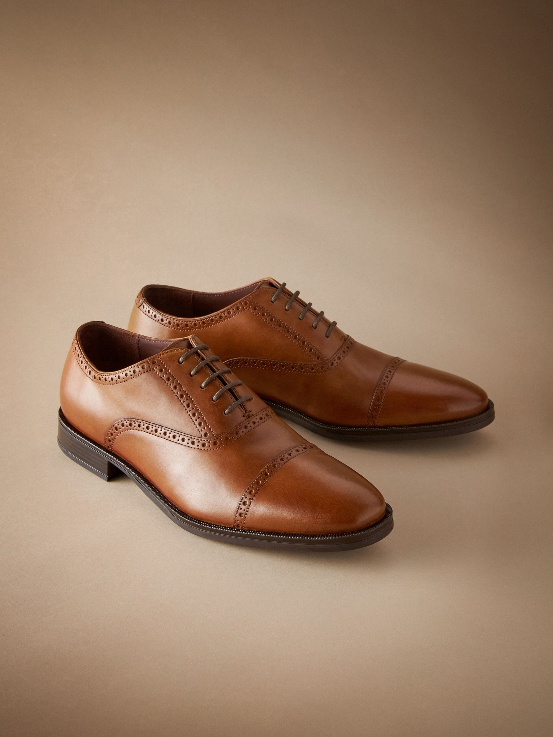 British tan oxford shoes shop