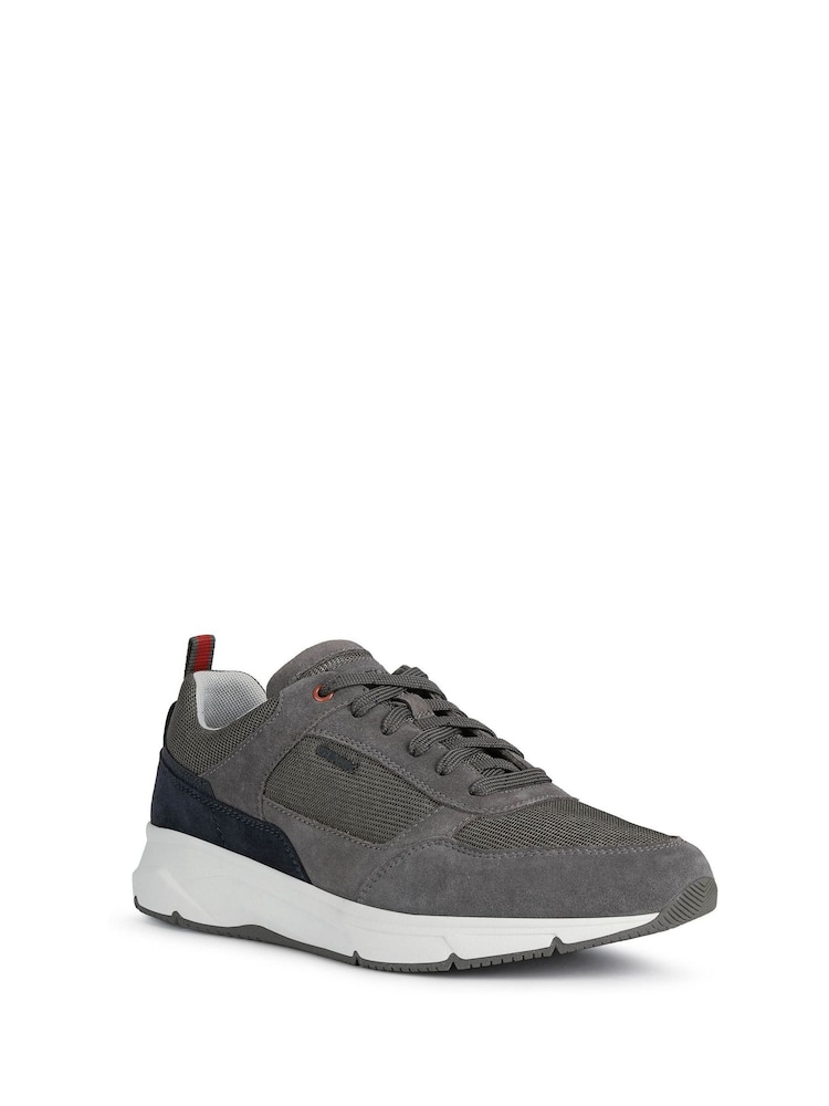 Geox Mens Radente Grey Sneakers - Image 2 of 5