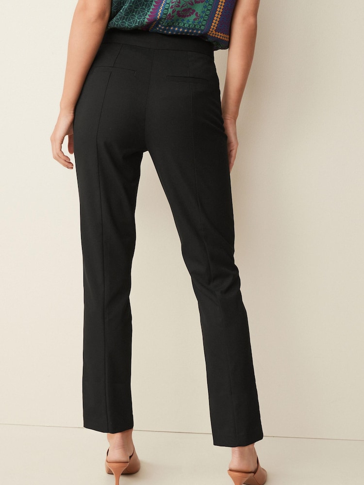 Black Texture Tailored Slim Trousers - Image 1 of 3 Black Texture Tailored Slim Trousers - Image 1 of 3
