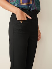 Black Texture Tailored Slim Trousers - Image 2 of 3