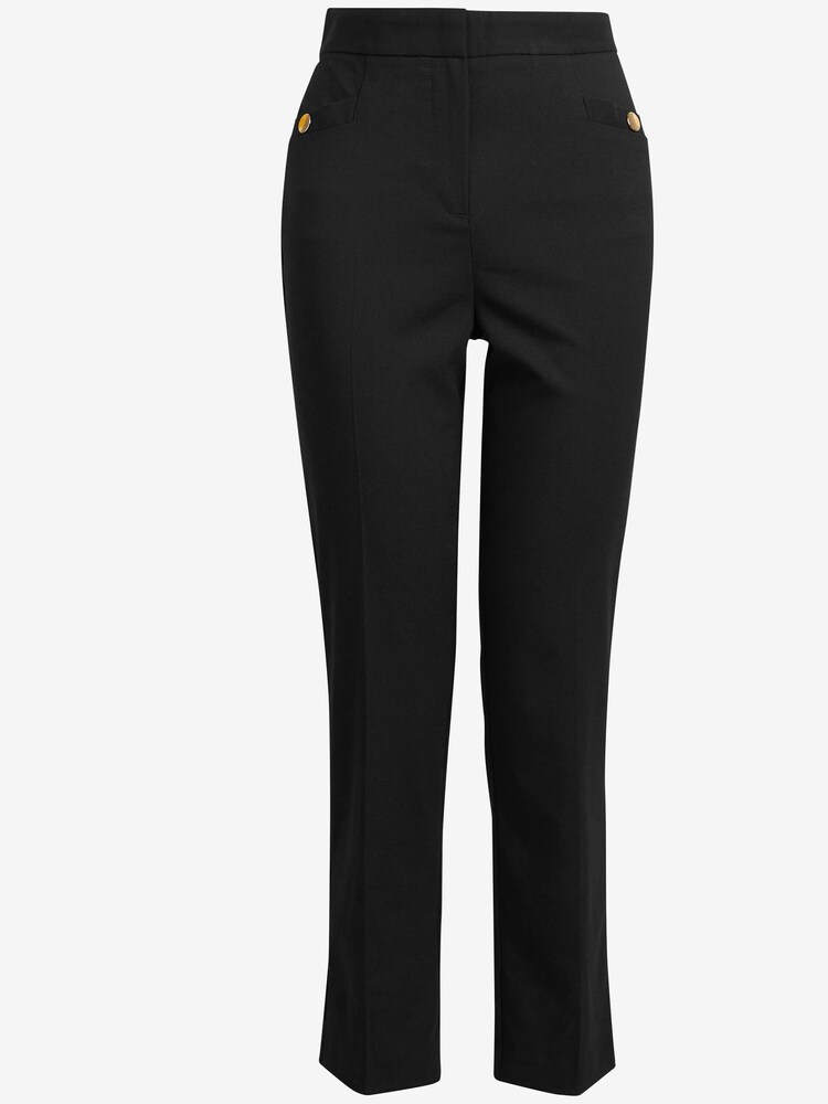 Black Texture Tailored Slim Trousers - Image 3 of 3